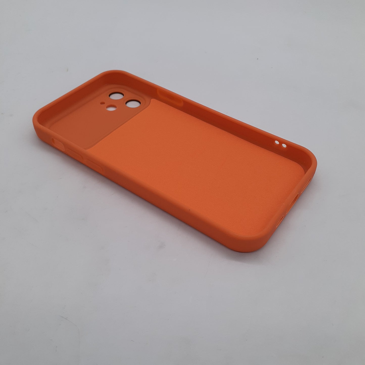 iPhone 12 Orange Back Case - Slim Fit Protective Silicone Phone Cover