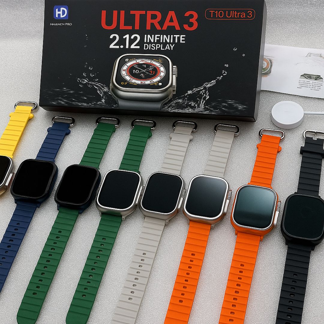 T10 Ultra 3 Smart Watch Bluetooth Calling Fitness Tracker Heart Rate SpO2 Monitor IP67 Waterproof Compatible with Android iOS