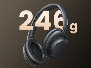 UGREEN HiTune Max5 Hybrid Active Noise-Cancelling Headphones Black – Model HP202 – Clear Audio Accessory for Music, Calls, Gaming, Streaming, Travel and Everyday Listening