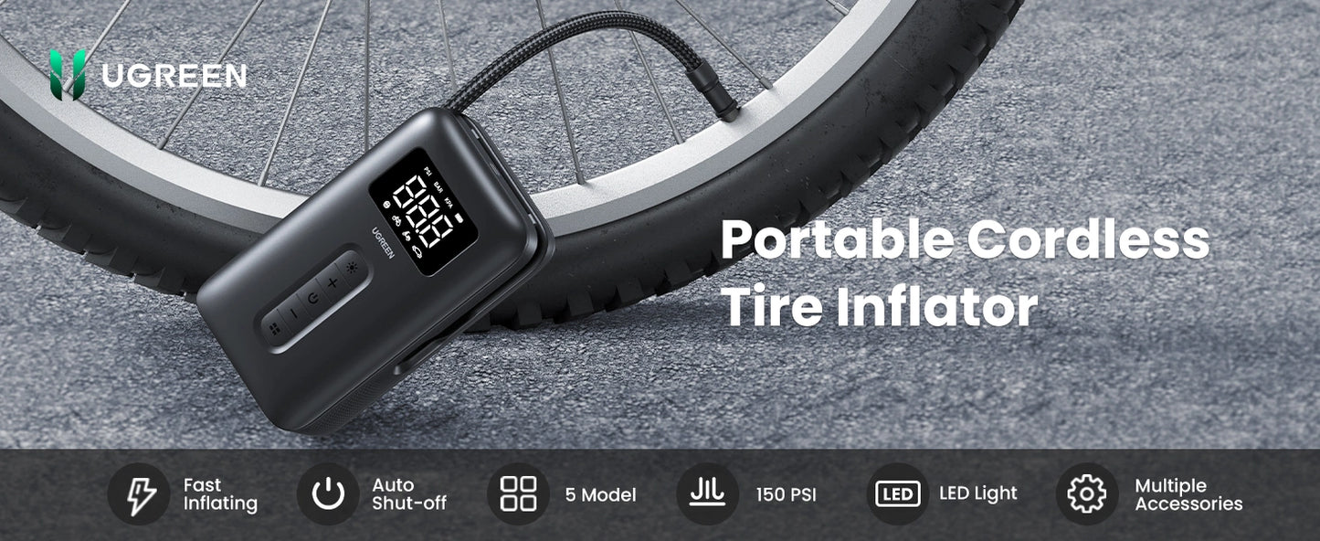 UGREEN Portable Tire Inflator Pump – Model CD259 – Premium UGREEN Digital Accessory for Reliable Home, Office, Travel and Everyday Technology Use