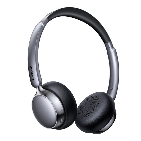 UGREEN Studio Plus 80Hrs Active Noise-Cancelling Headphones - Silver Black – Model HP207 – Clear Audio Accessory for Music, Calls, Gaming, Streaming, Travel and Everyday Listening