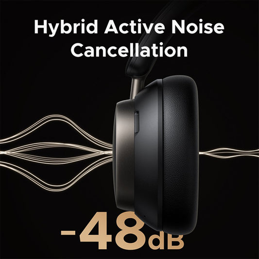 UGREEN Studio Pro HiTune Max6 120hr Hybrid Active Noise-Cancelling Headphones Black – Model HP206 – Clear Audio Accessory for Music, Calls, Gaming, Streaming, Travel and Everyday Listening