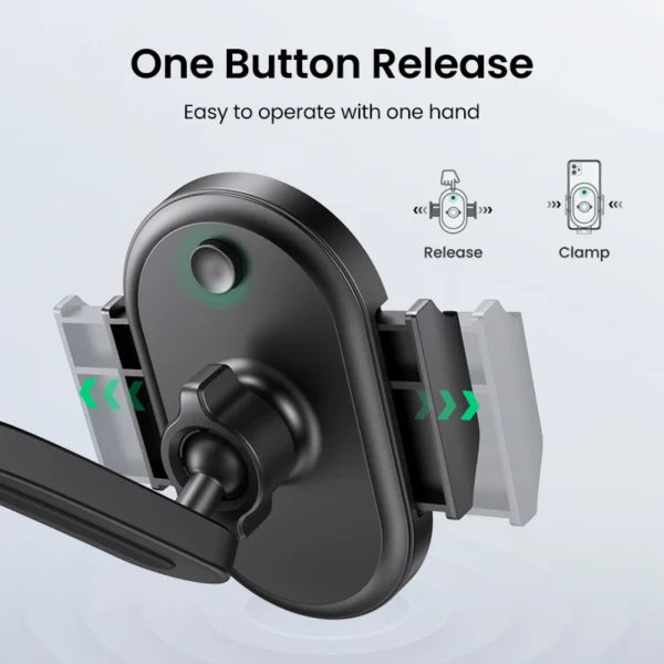 UGREEN Waterfall-Shaped Suction Cup Car Phone Holder – Model LP405 – Adjustable Hands-Free Stand or Mount for Phone, Tablet, Laptop, Desk, Car, Home and Office Use