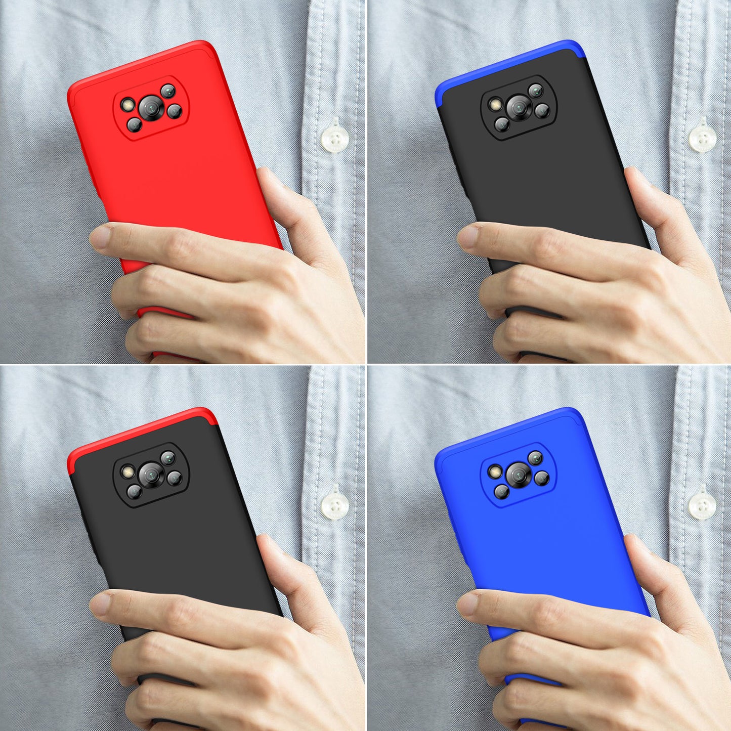 Original GKK Dual Tone 360º Case for mi POCO X3