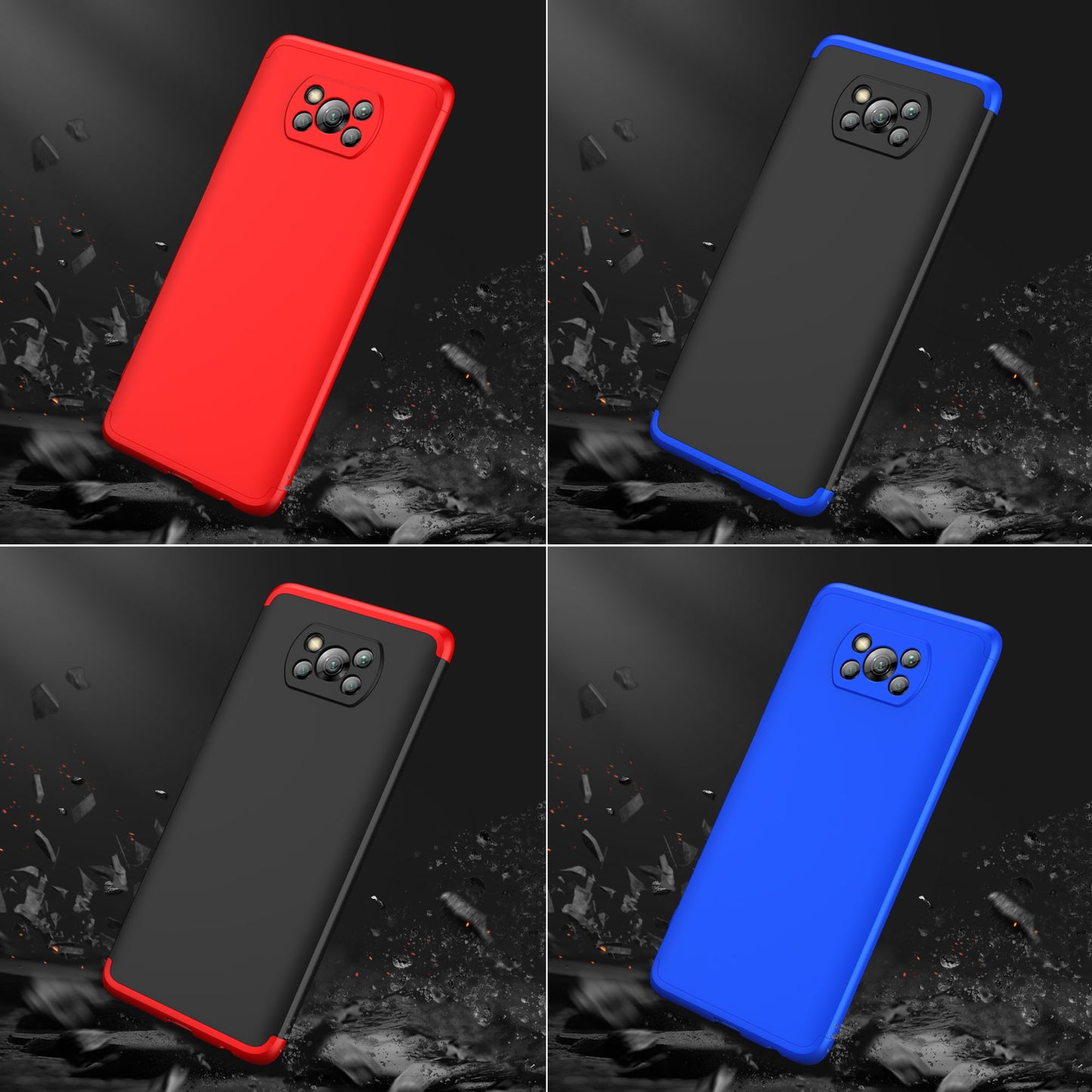 Original GKK Dual Tone 360º Case for mi POCO X3