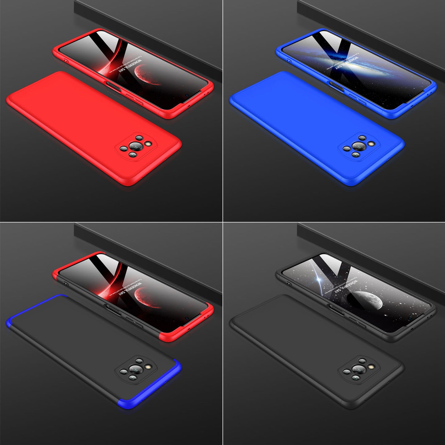 Original GKK Dual Tone 360º Case for mi POCO X3