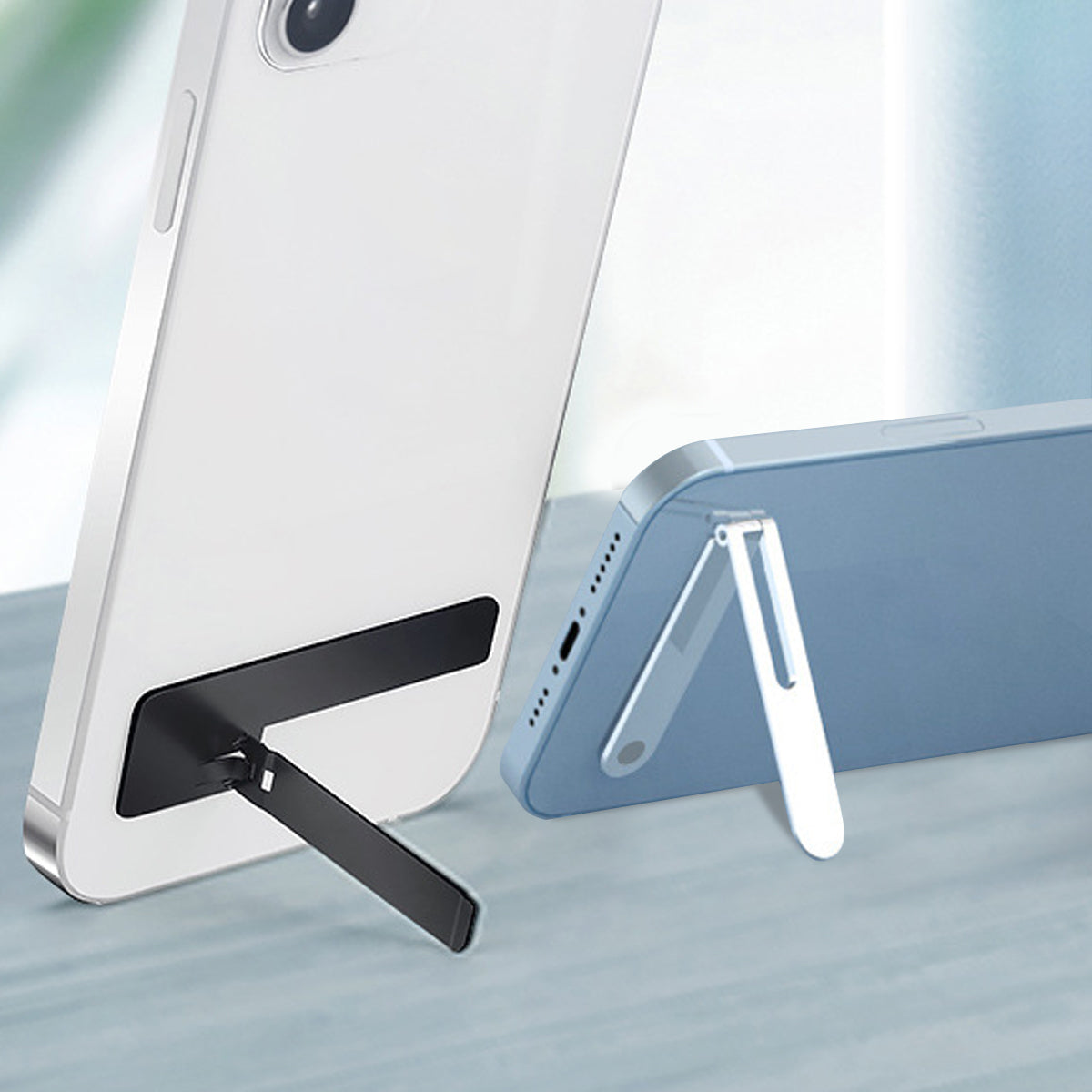 Adjustable Aluminum Phone Stand Holder with Back Adhesive Kickstand