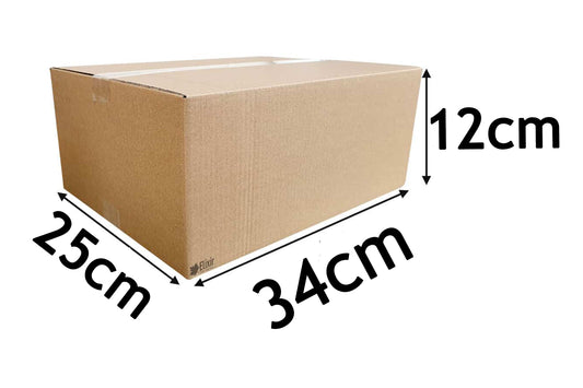 Super Strong 3-Ply Cardboard Box for Shipping, Storage & Packing – 34×25×12 cm
