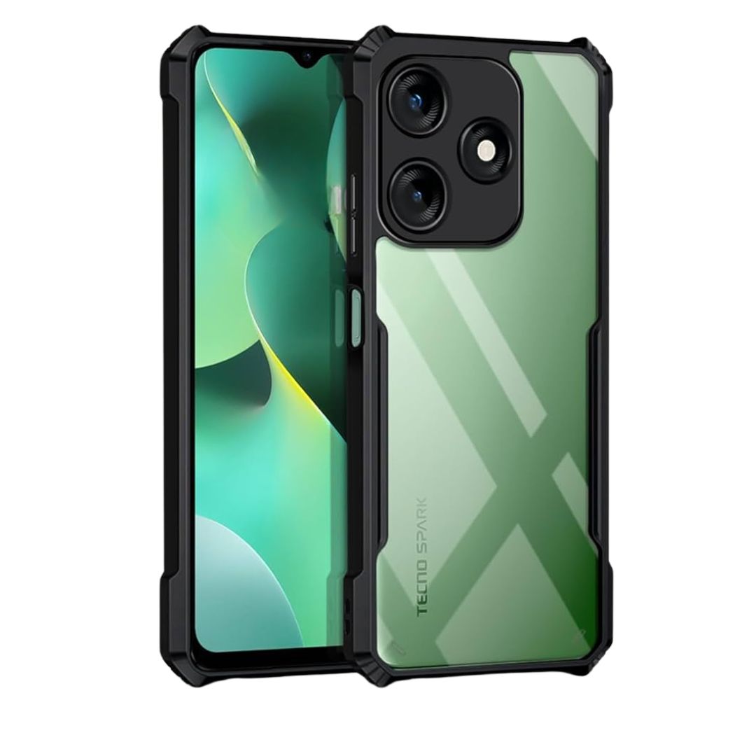 Tecno Spark 20 case Matte Black Back Cover Soft Silicone TPU Bumper case