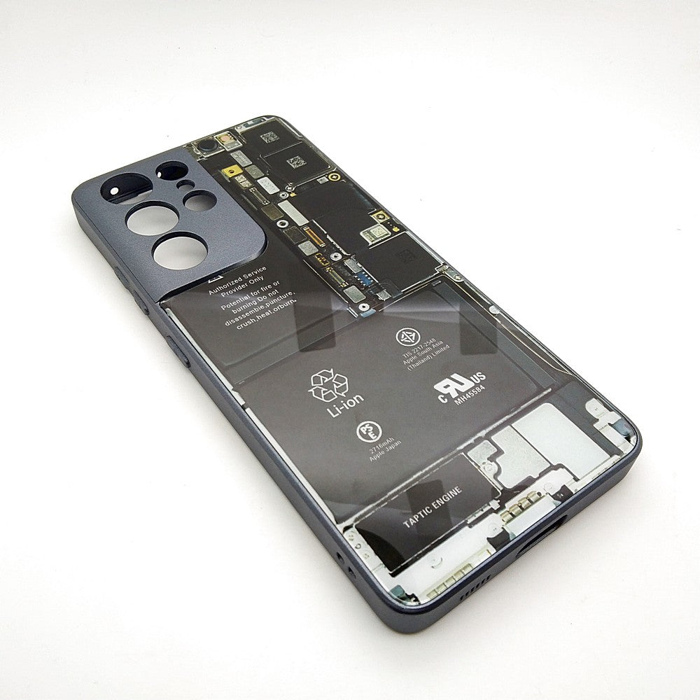 Circuit Board High Quality Hard Cover Full Camera Lens Protective Case for Samsung S21 ULTRA