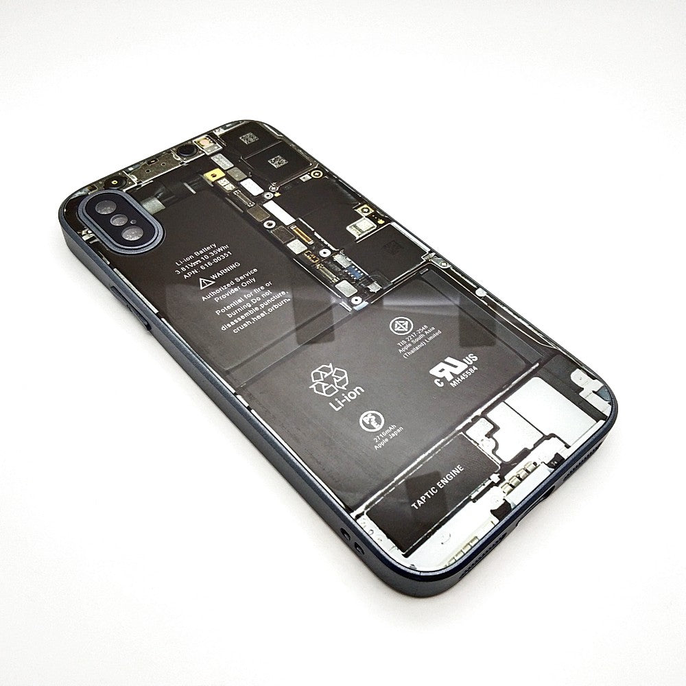 Circuit Board High Quality Hard Cover Full Camera Lens Protective Case for iPhone X / Xs