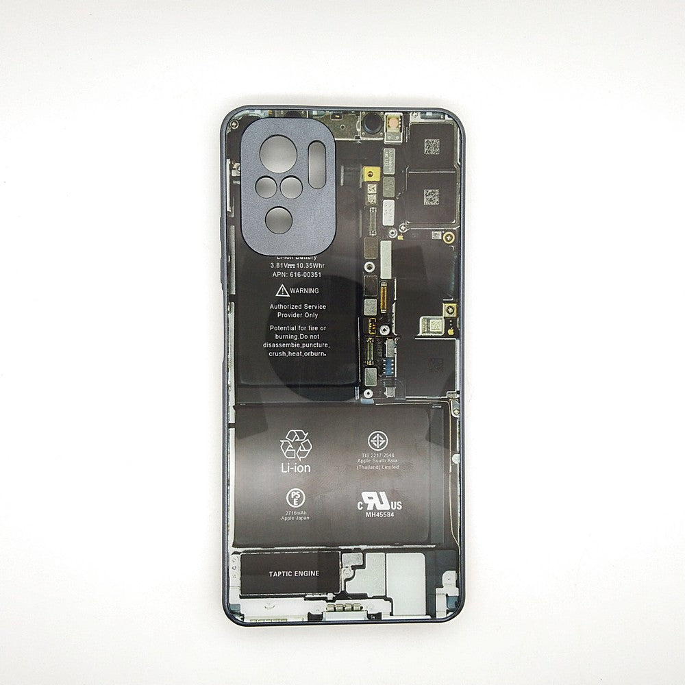 Circuit Board High Quality Hard Cover Full Camera Lens Protective Case for Redmi Note 10s