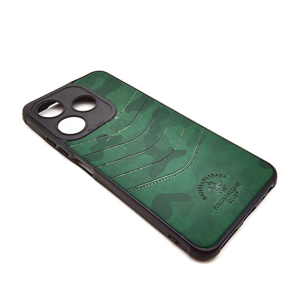 TECNO Spark 10C POLO clothe texture case velvet Back Cover Green