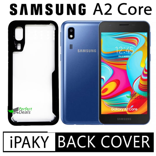 iPaky Shock Proof Back Cover for Samsung A2 Core