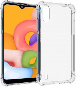 AntiShock Clear Back Cover Soft Silicone TPU Bumper case for Samsung A01