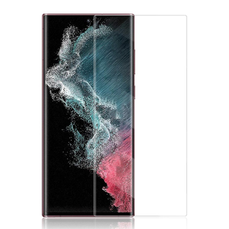 Pack of UV Glue Full Screen Protector Tempered Glass + Carbon Back Sticker and Camera Lens Protection for Samsung S23 Ultra