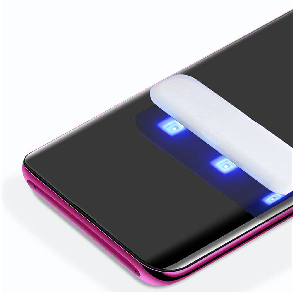 Pack of UV Glue Full Screen Protector Tempered Glass + Carbon Back Sticker and Camera Lens Protection for Samsung S23 Plus