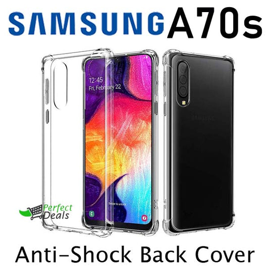 AntiShock Clear Back Cover Soft Silicone TPU Bumper case for Samsung A70s