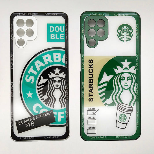 M32 4G Starbucks Series High Quality Perfect Cover Full Lens Protective Transparent TPU Case For Samsung M32 4G