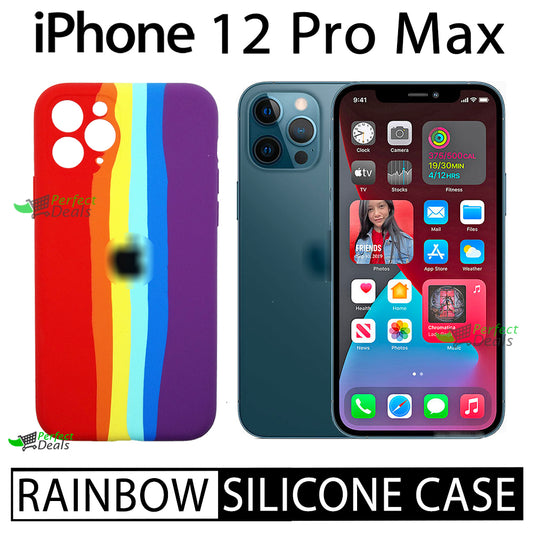 Latest Rainbow Silicone case for apple iPhone 12 Pro Max
