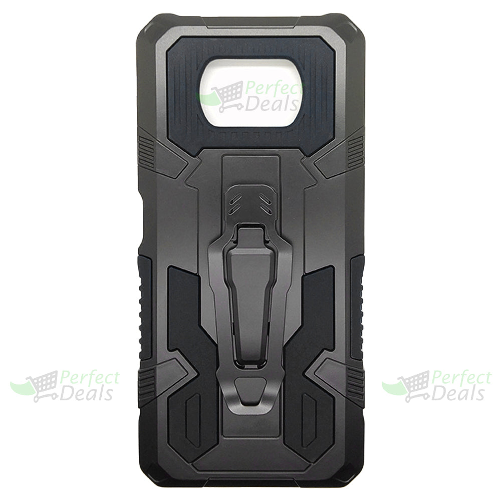 iCrystal Hybrid Anti Shock Case with Holder and Stand for Mi POCO X3