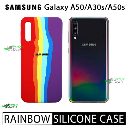Latest Rainbow Silicone case for Samsung A50/A30s/A50s