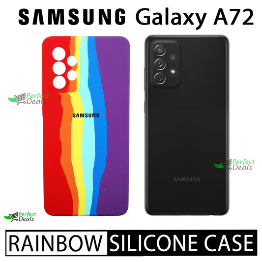 Latest Rainbow Silicone case for Samsung A72