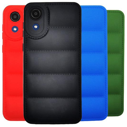 Puffer Case Jacket Cushion Back Cover for Samsung A03 CORE