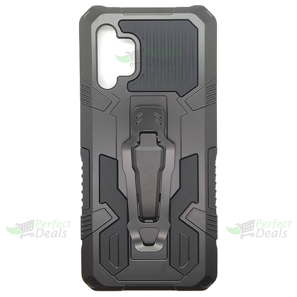iCrystal Hybrid Anti Shock Case with Holder and Stand for Samsung A32 4G
