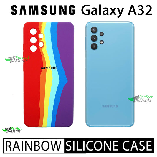 Latest Rainbow Silicone case for Samsung A32