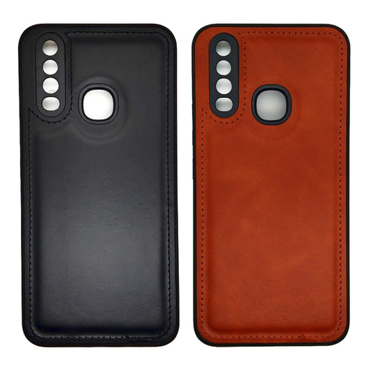 Luxury Leather Case Protection Phone Case Back Cover for Vivo Y12 / Y15 / Y17