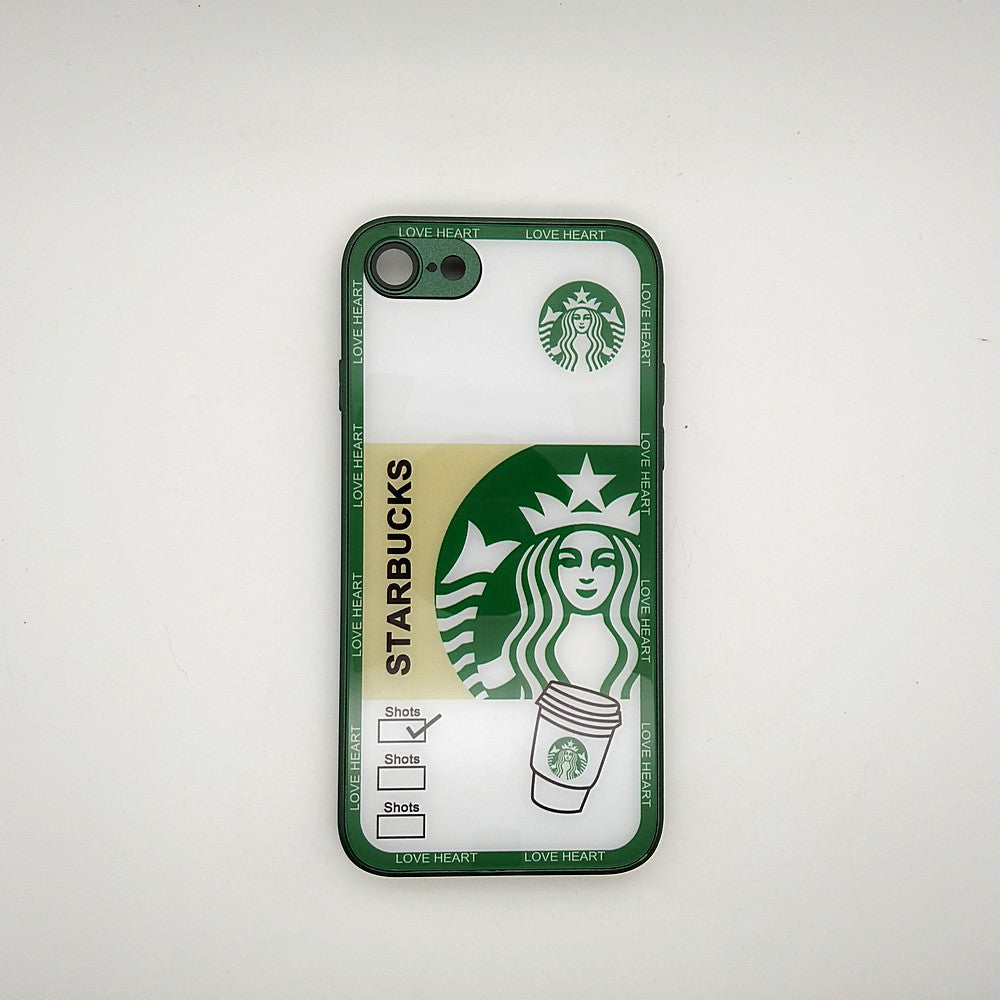 Starbucks Full Camera Lens Protective Hard Shel PC Case For apple iPhone 7 / 8