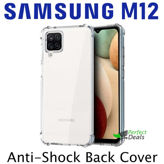 AntiShock Clear Back Cover Soft Silicone TPU Bumper case for Samsung M12