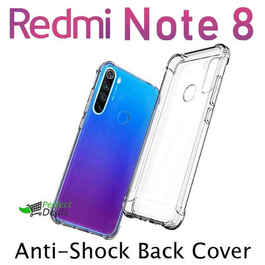 AntiShock Clear Back Cover Soft Silicone TPU Bumper case for Redmi Note 8