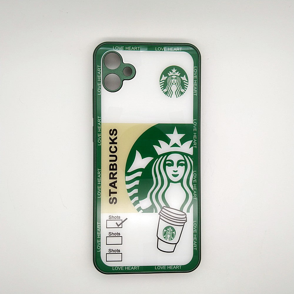 A04E Starbucks Series High Quality Perfect Cover Full Lens Protective Transparent TPU Case For Samsung A04E