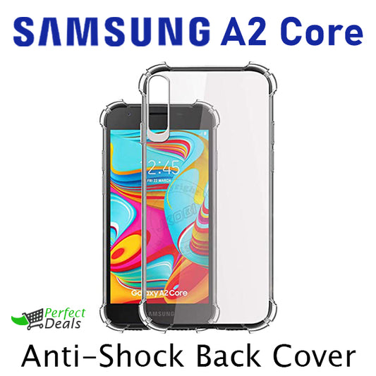 AntiShock Clear Back Cover Soft Silicone TPU Bumper case for Samsung A2 Core