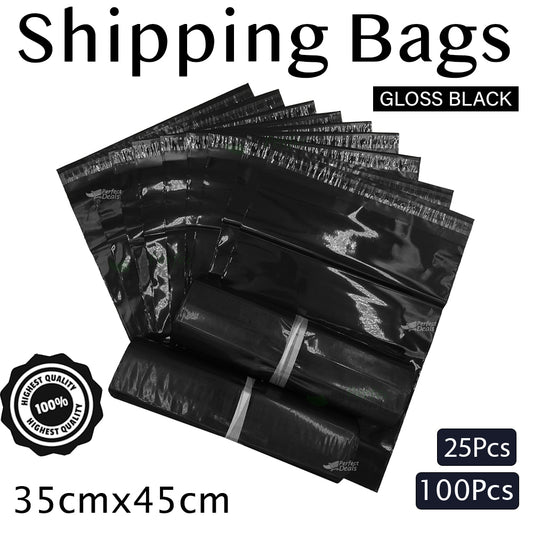 High Quality Shipping Bags Poly Mailer Courier Bags Black Large 35cm x 45cm