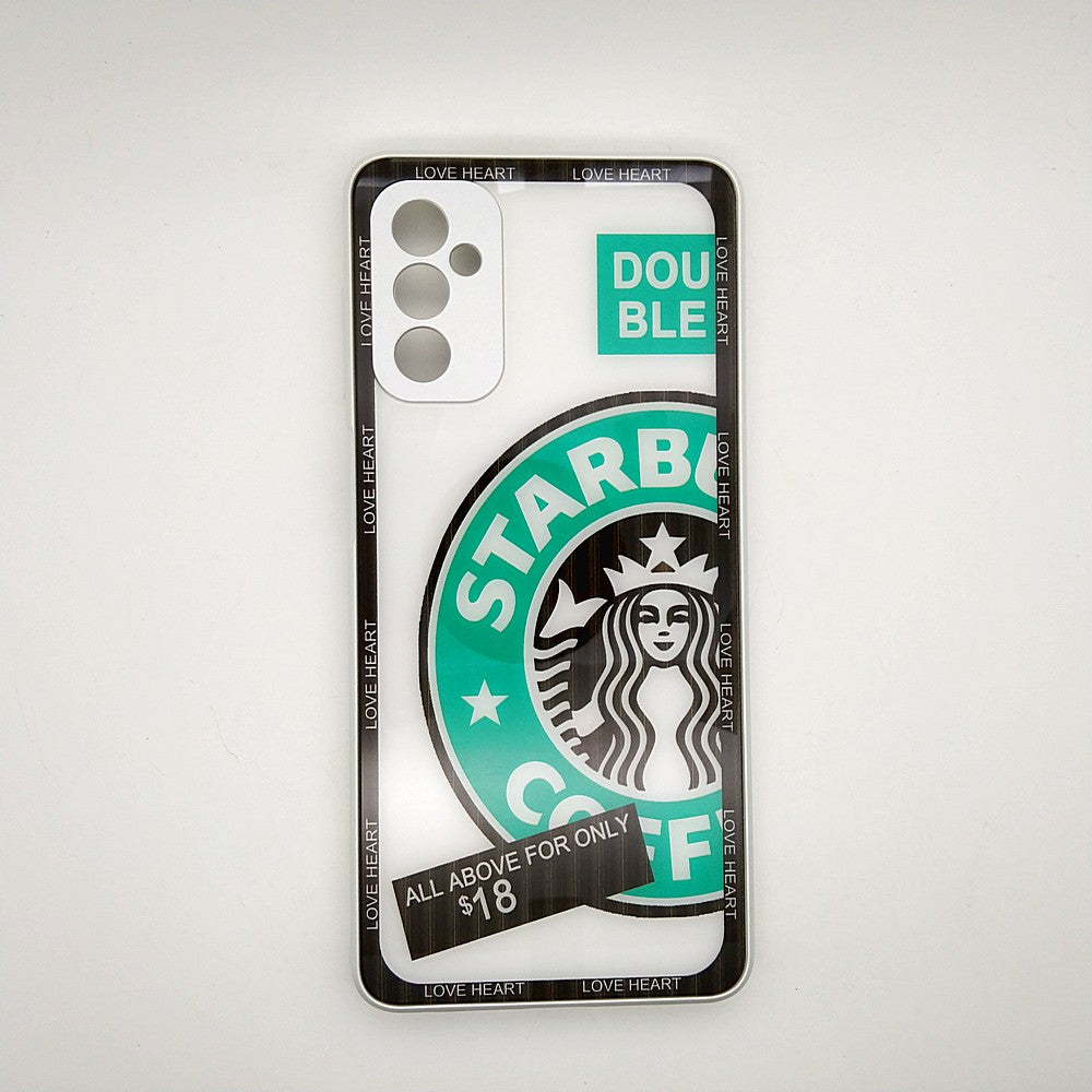 M52 5G Starbucks Series High Quality Perfect Cover Full Lens Protective Transparent TPU Case For Samsung M52 5G