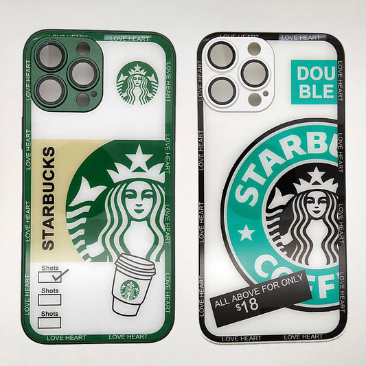 Starbucks Full Camera Lens Protective Hard Shel PC Case For apple iPhone 13 Pro Max