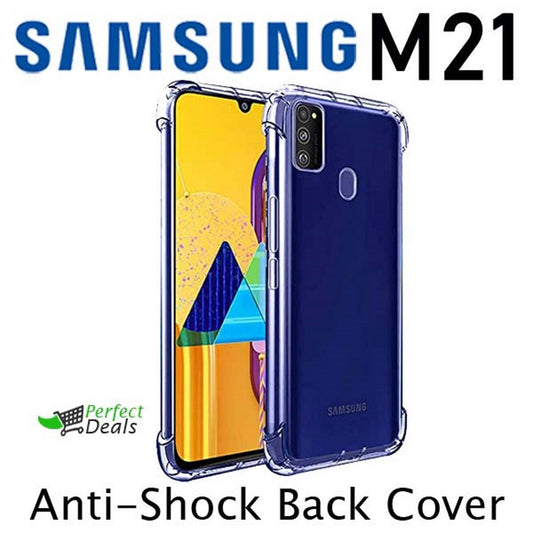 AntiShock Clear Back Cover Soft Silicone TPU Bumper case for Samsung M21