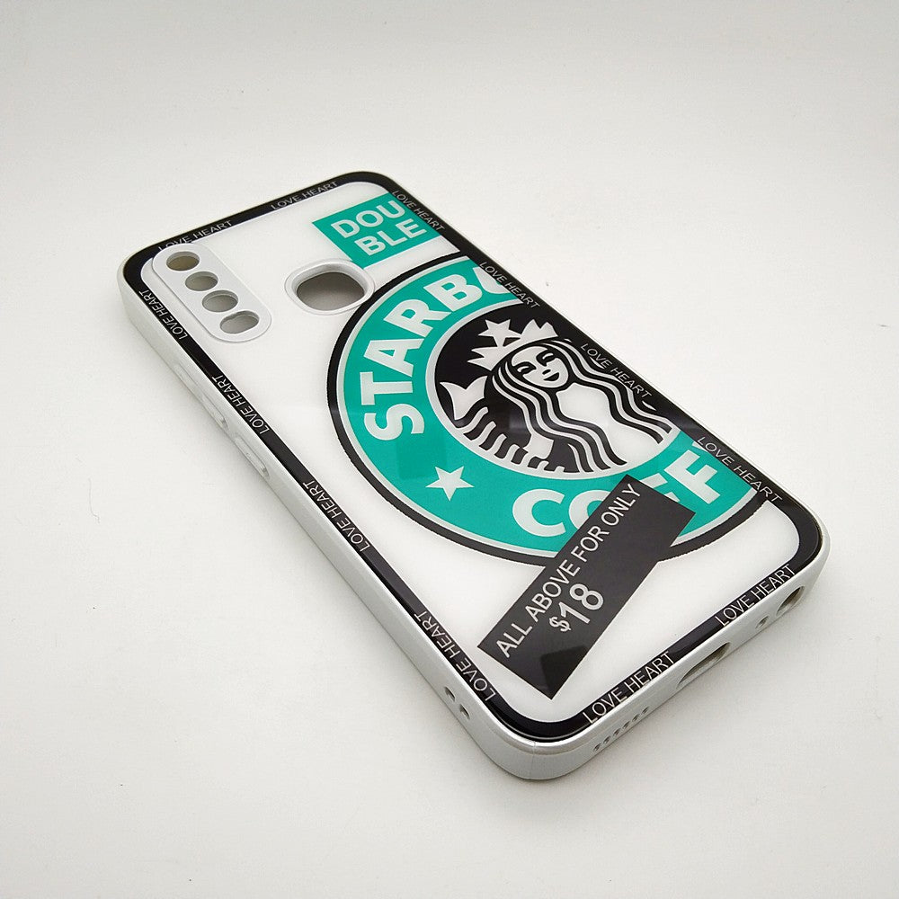 Y12 Starbucks Series High Quality Perfect Cover Full Lens Protective Transparent TPU Case For Vivo Y12