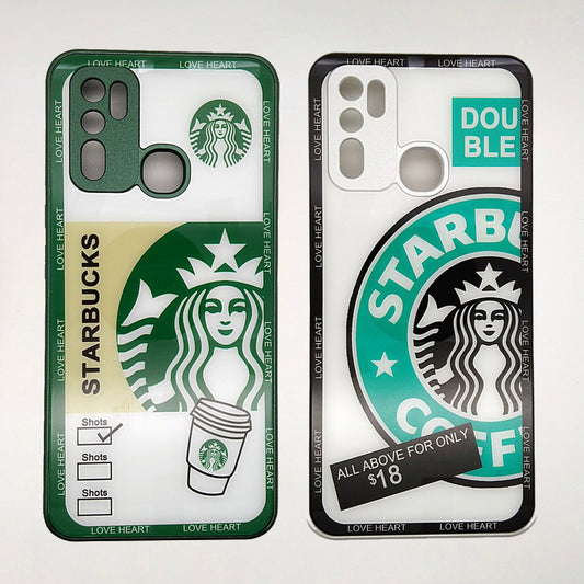 Y50 Starbucks Series High Quality Perfect Cover Full Lens Protective Transparent TPU Case For Vivo Y50