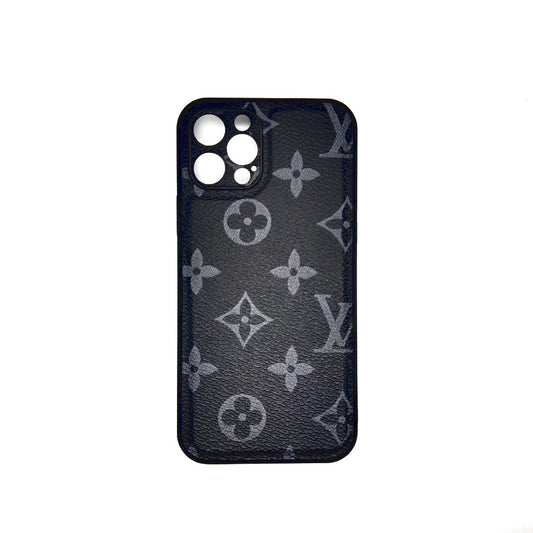 LV Case High Quality Perfect Cover Full Lens Protective Rubber TPU Case For apple iPhone 12 Pro Black
