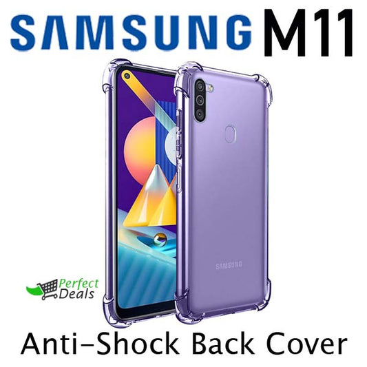 AntiShock Clear Back Cover Soft Silicone TPU Bumper case for Samsung M11