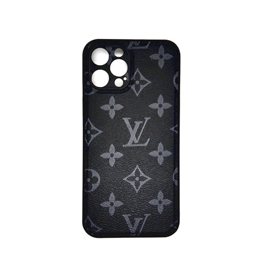 LV Case High Quality Perfect Cover Full Lens Protective Rubber TPU Case For apple iPhone 12 Pro Max Black
