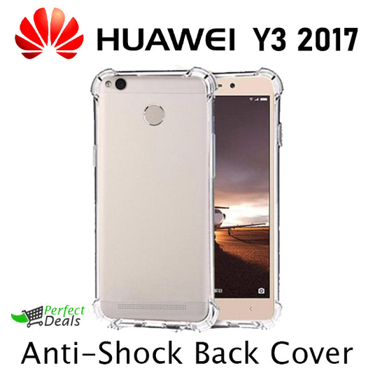 AntiShock Clear Back Cover Soft Silicone TPU Bumper case for Huawei Y3 2017