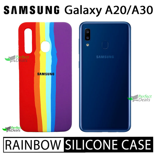 Latest Rainbow Silicone case for Samsung A20/A30