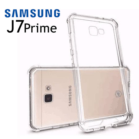 AntiShock Clear Back Cover Soft Silicone TPU Bumper case for Samsung J7 Prime
