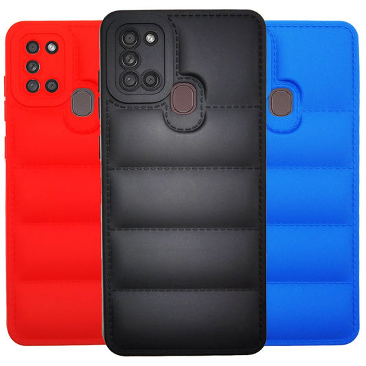 Puffer Case Jacket Cushion Back Cover for Samsung A21S