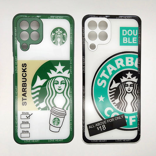 M33 5G Starbucks Series High Quality Perfect Cover Full Lens Protective Transparent TPU Case For Samsung M33 5G